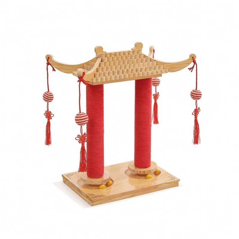 PawHut Cat Tree Triple-Function Scratching Post