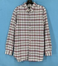 DANIEL CREMIEUX Classics PURPLE/RED Plaid MID-WEIGHT TWILL Button-Up SHIRT Sz M