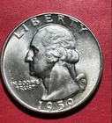 1959D Choice Uncirculated US Washington SILVER Quarter! "DENVER"! Old US Coin!