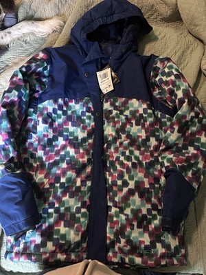 Arctix Kids XL Ski Jacket Blue Multicolor Geometric Water & Wind Resistant