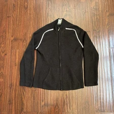 Smartwool Merino Wool Full Zip Sweater Jacket Womens Size L Brown