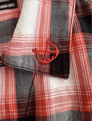 Stussy x Neighborhood Boneyards Plaid Shirt SS M Red Black Made in