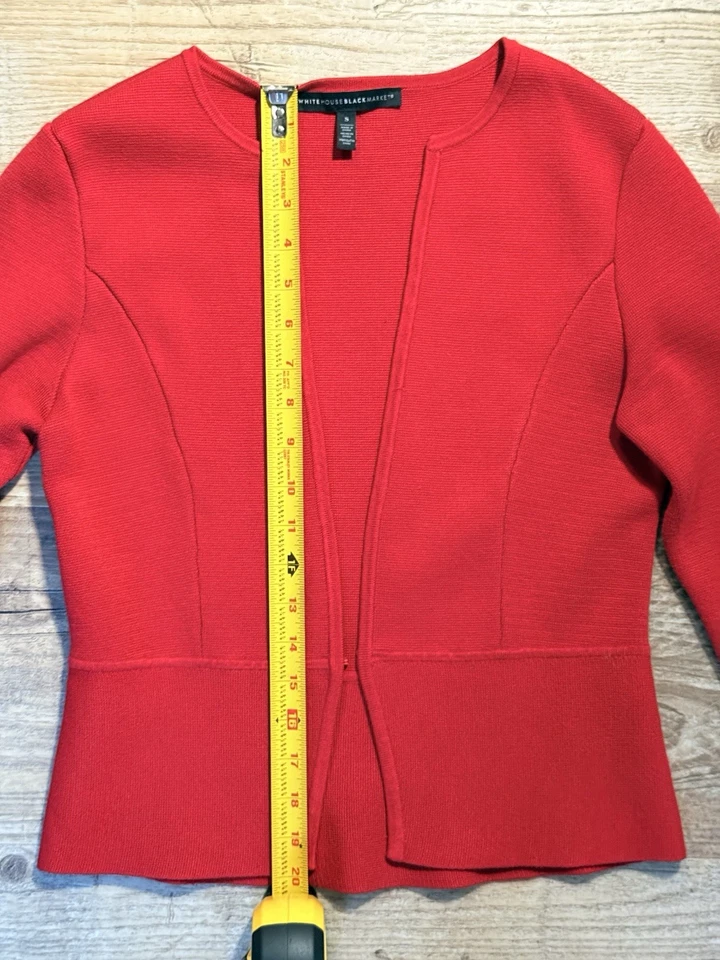 Cárdigan suéter rojo pequeño WHBM usado en excelente estado Foto 4 de 4