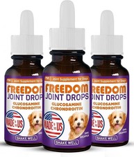 3x Pup Labs Freedom Joint Drops-Dog Joint Support Supplement w Human-30 ml