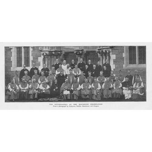 The Ecclesiastics at the Maynooth Celebration - Antique Print 1895