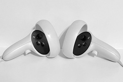 Meta Oculus Quest 2 Controllers Pair TESTED WORKS Left Right VG++ White w Straps