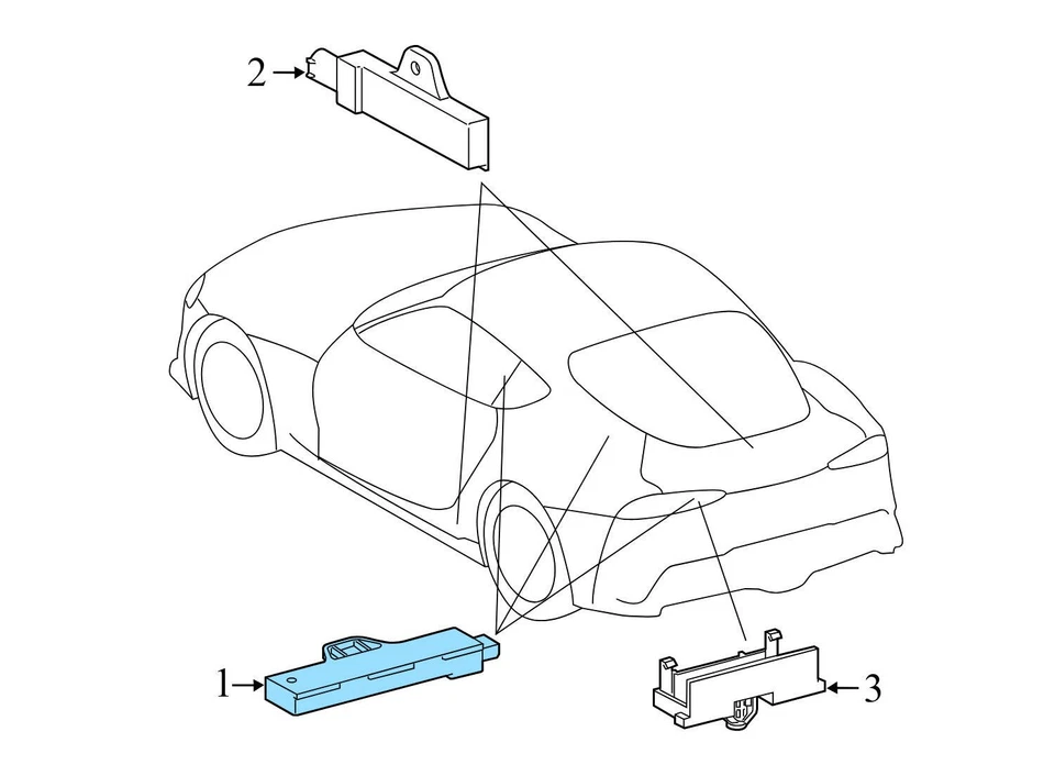 2019-2025 BMW M850I XDRIVE - Kessy / Keyless Entry Antenna 6832065 - Image 3 of 4