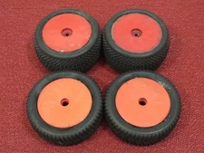 4X Pro-Line JConcepts 1/10 Buggy 2WD F/R Tires & Red Wheels For Losi XXX Buggy
