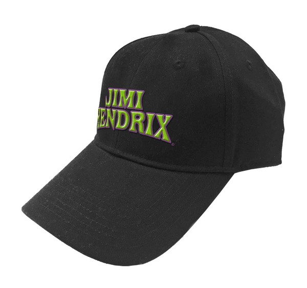 Jimi Hendrix Baseball Cap Arched 3D Logo Nue Offiziell Schwarz Strapback Size-image