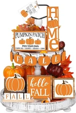 Maitys 13 Pcs Fall Tiered Tray Decor Set - Autumn As Shown in the Figure 