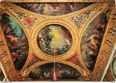Postkarte - Kunst - Malerei - Versailles - Die Decke des Friedenssalons Pei
