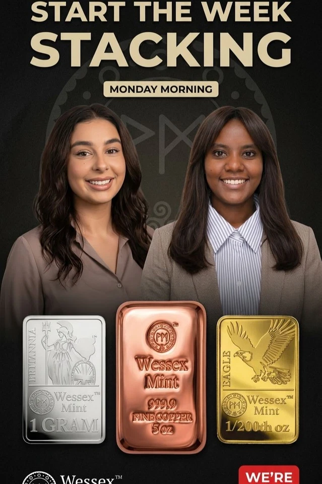 Wessex Mint Bullion Deals – Gold, Silver, Copper - Auctions starting at £2!