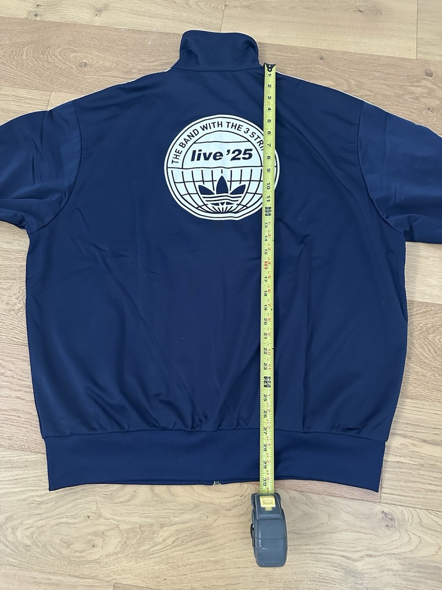 Oasis x Adidas Live '25 Tour Firebird Track Jacket Navy Blue Size