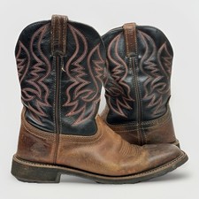 ?? Justin Boots Original Workboots Fireman Brown ML4004 Men?s 11.5 D Steel Toe