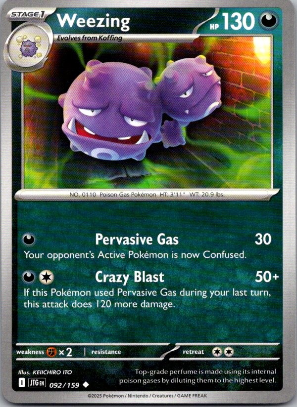 WEEZING 092/159 JOURNEY TOGETHER POKEMON