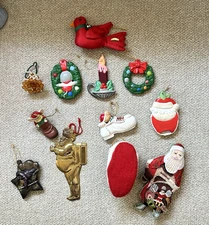 Lot Of 12 Assorted Christmas Tree Ornaments  ~  Holiday Looks