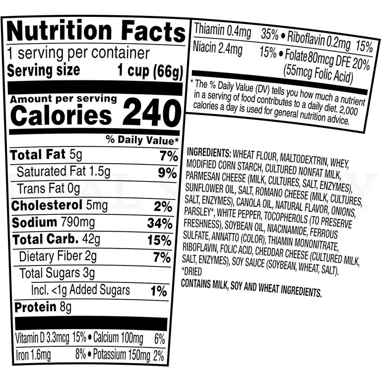 Pasta Roni Parmesano y Queso Romano Sacacorchos Pasta Tazas 2.32oz Lote de 24 Foto 3 de 4