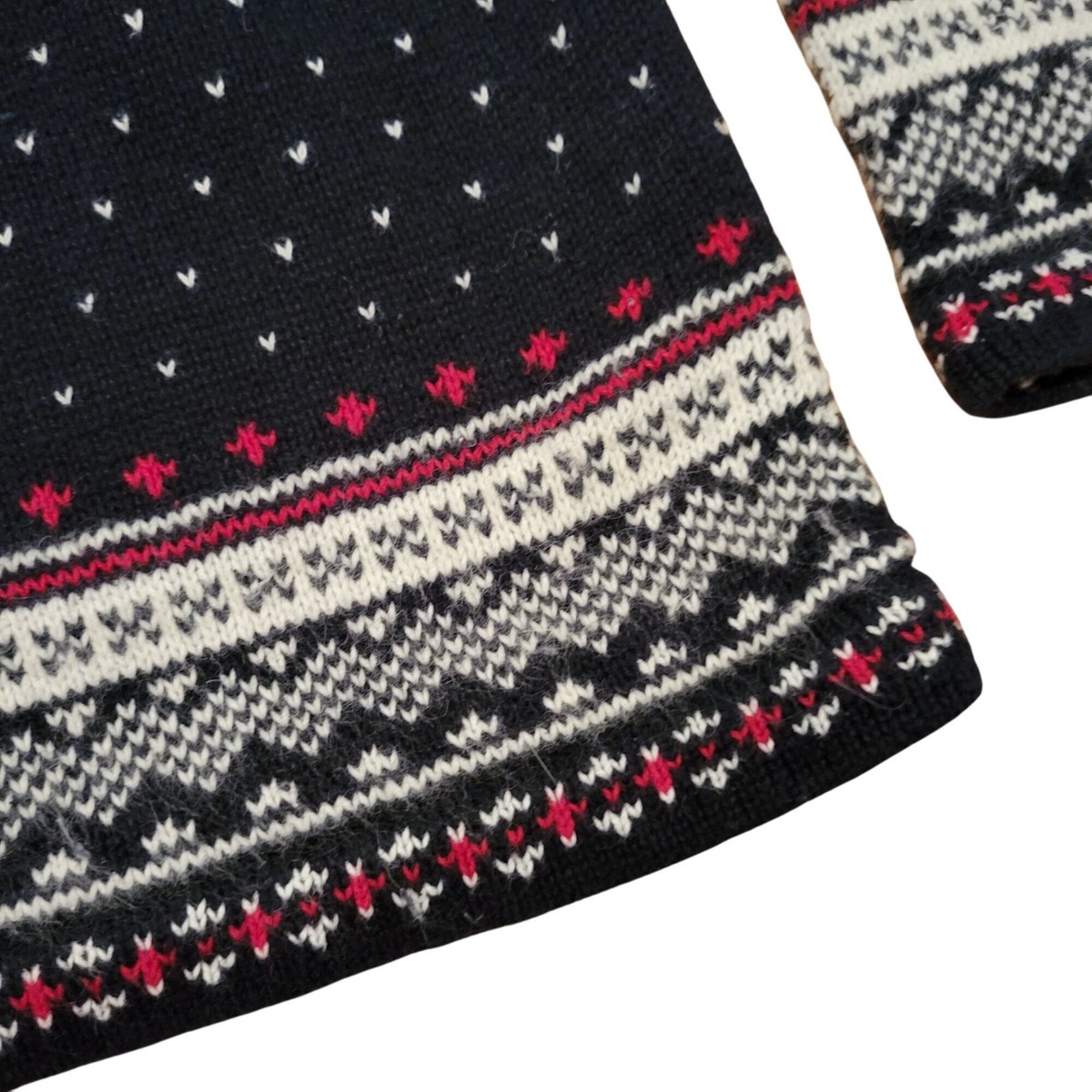 Studio Works XL Nordic Fair Isle Snowflakes Cardigan Sweater Full Zip Vintage View 4