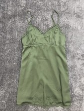 American Eagle Green satin Lace  Slip Dress Mini Size Medium