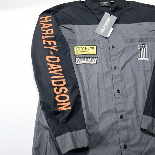 Harley Davidson #1 Victory Men 2XL Long Sleeve Woven Colorblock 96071-24VM/022L - Picture 5 of 12
