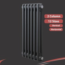 2 Column Anthracite Vertical Horizontal Radiators ULTRAHEAT TUBULARO Wall/Floor