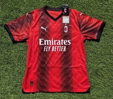 Puma AC Milan 2023/24 Home Soccer Jersey Men Size Large Red / Black