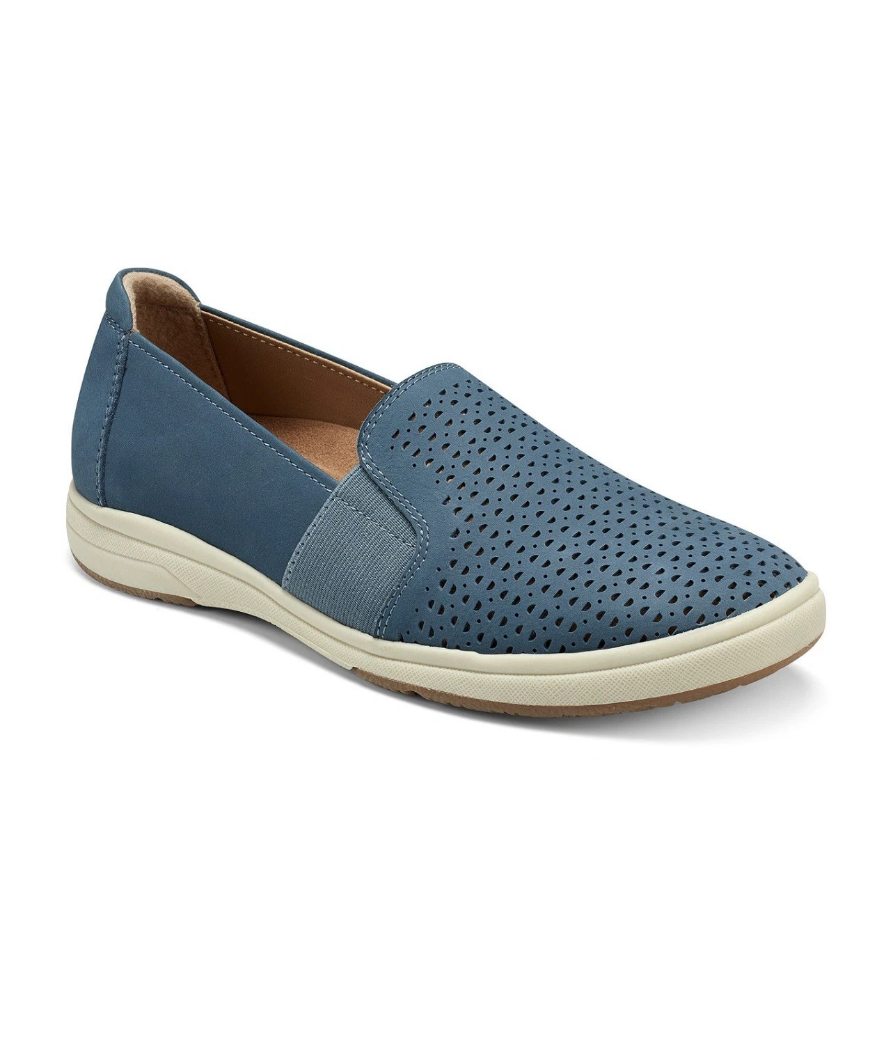 Earth Origins Eclipse Elin Women Blue Perforated Slip On Comfort Shoes Size 8