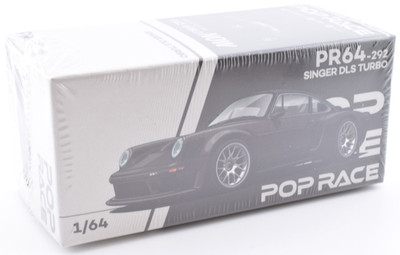 Pop Race Porsche 964 911 Singer DLS Turbo (Road)-Black 1:64 Diecast Car PR640292