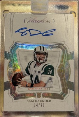 Sam Darnold 2018 Panini Flawless Rookie Signatures JERSEYNUMBER #14/20
