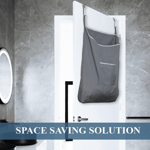 X Large Hanging Laundry Hamper with Over Door Hooks Laundry Basket for Things - Picture 6 of 7