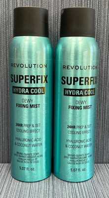 2 Pack x Makeup Revolution Superfix Hydra Cool Prep + Fix Continous Fixing Mist