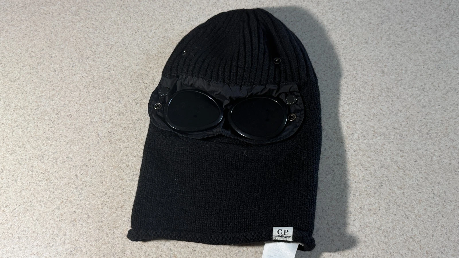 C.P. Company Black Goggles Balaclava Hat Men's One Size Winter Solid
