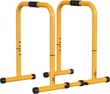 RELIFE REBUILD YOUR LIFE Dip Station Functional Heavy Duty Stands Yellow 