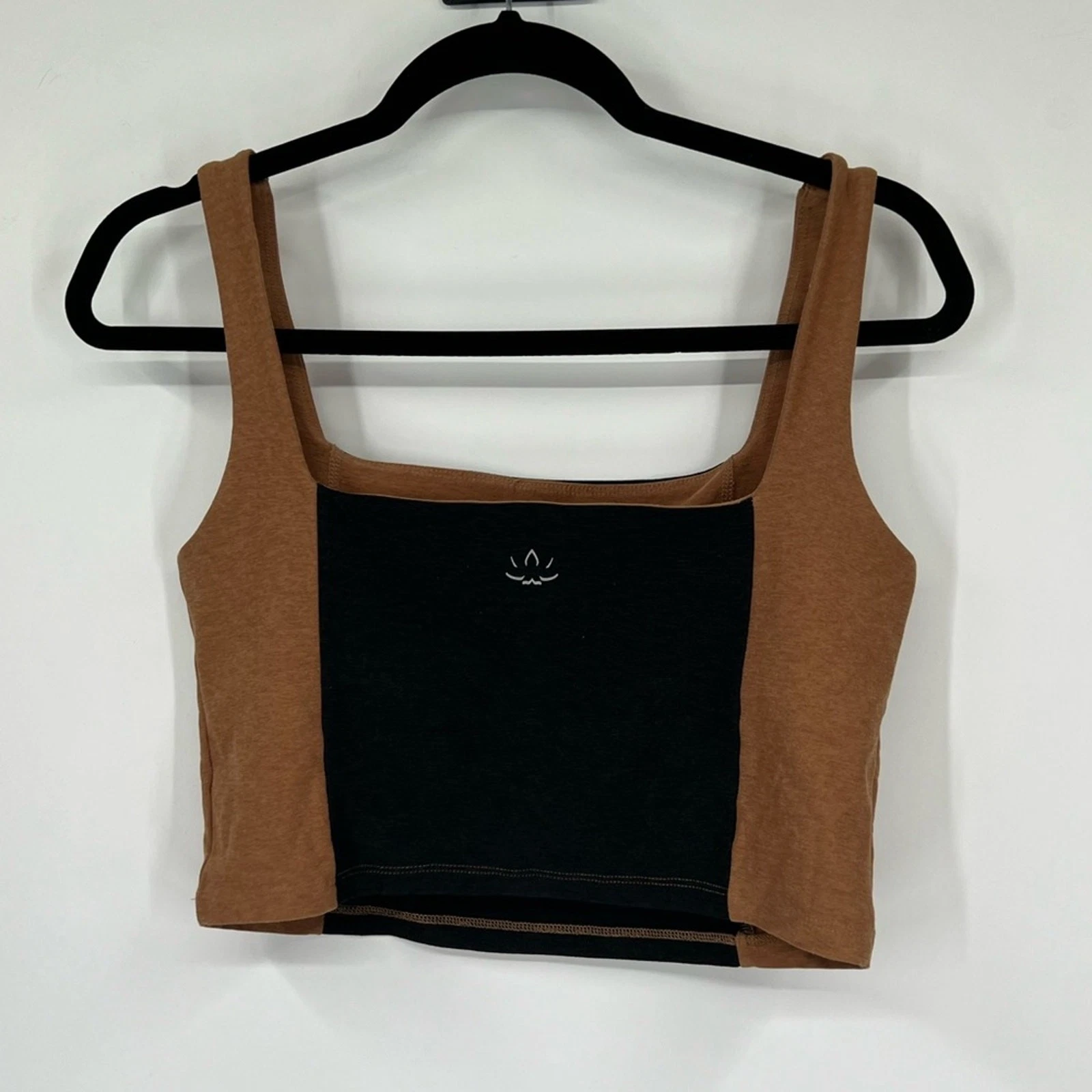 beyond-yoga spacedye vitality colorblock cropped tank-top