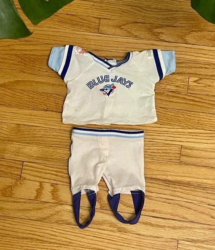 Vintage 80s Cabbage Patch Kids Doll Toronto Blue Jays MLB Uniform Jersey Pants