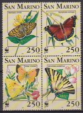 Timbres sur les Animaux - Série de timbres neufs ** de Saint Marin