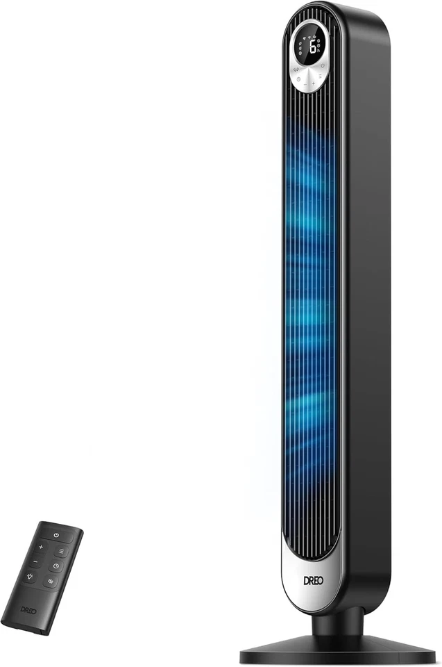 42" Tower Fan, Ultra Quiet 28dB, 6 Speeds, Bladeless Design - Image 3 of 4