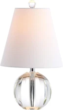 JYL2079A Goddard 16" Crystal Ball/Metal LED Table Lamp Glam Transitional Bedside