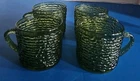 Vintage Anchor Hocking Avocado Green Coffee Tea Cups Set of 4 Soreno