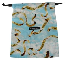 DOLCE & GABBANA Dustbag Cover Bag Blue L'amore Drawstring Shoebag 32cm x 26cm