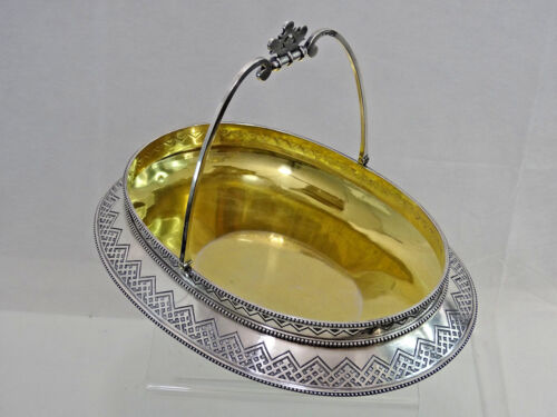 VERY LARGE ANTIQUE IMPERIAL RUSSIAN 84 SILVER BASKET ST PETERSBURG 1881 Gorgeous - 第 1/12 張圖片
