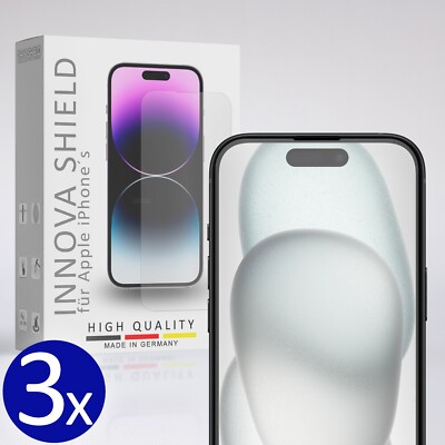 3x Iphone Panzerfolie Displayschutz 15 14 13 12 11 SE Xs Xr pro plus Max Glas +