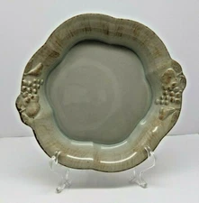 Grestel Ceramic Pie Plate Fruit Trim Glazed Made In Portugal