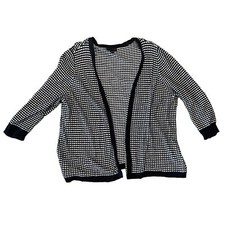 Worthington Womens Open Cardigan Sweater with 3/4 Length Sleeves Size 1X