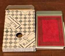 VINTAGE PARK SHERMAN #1540 Red MAGIC MEMO NOTE PAD In Original Box With Pen