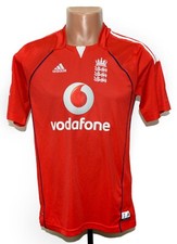 ENGLAND NATIONAL TEAM 2008/2009 CRICKET SHIRT JERSEY ADIDAS SIZE S ADULT