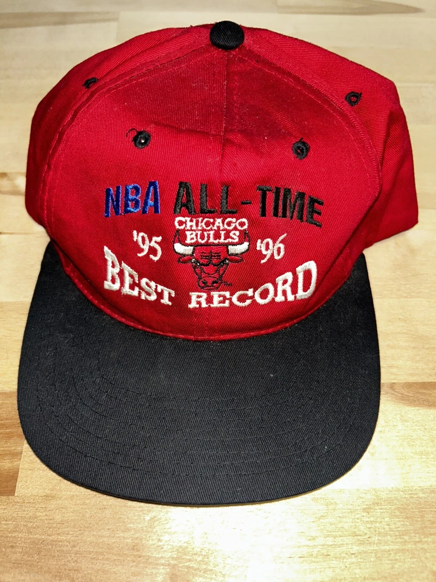 Chicago Bulls 95 96 NBA All Time Best Record Vintage Snapback