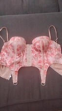 Floral Corset Top with back zipper and clamp