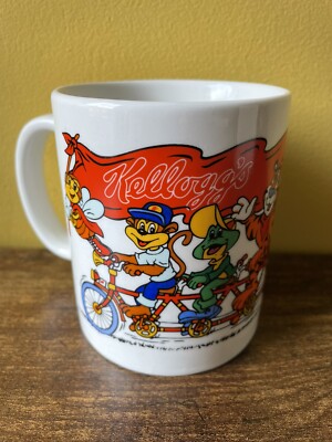 Vintage Retro 1993 Kellogg's Keramiktasse Sammlerstück Müsli Figuren in sehr gutem Zustand