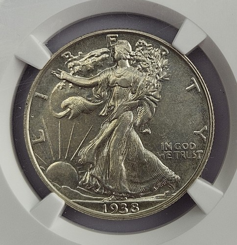 1938 Proof Walking Liberty Half Dollar 50c NGC PF 58 - Picture 2 of 4